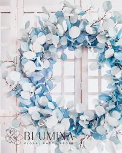 Okrąg z eukaliptusa BLUE ø85cm