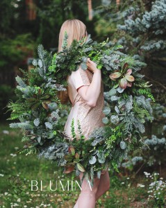 Okrąg  - wieniec świąteczny XL ∅90cm